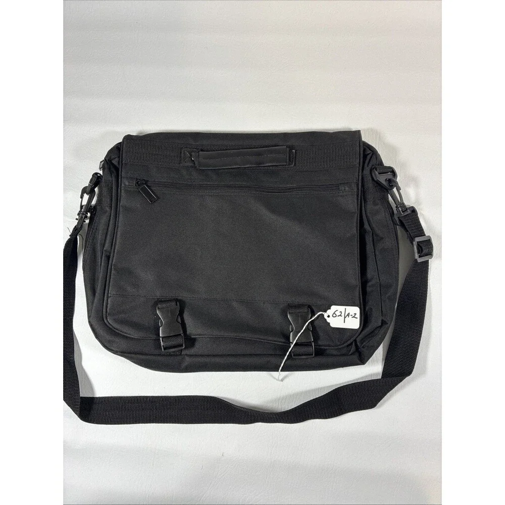 Liberty Bags 1012 Black Expandable Briefcase Messenger Shoulder Work Travel Case